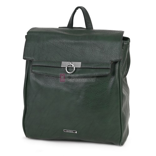  Дамска раница от висококачествена еко кожа, в зелен цвят. Код: 8202