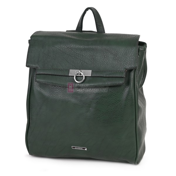  Дамска раница от висококачествена еко кожа, в зелен цвят. Код: 8202