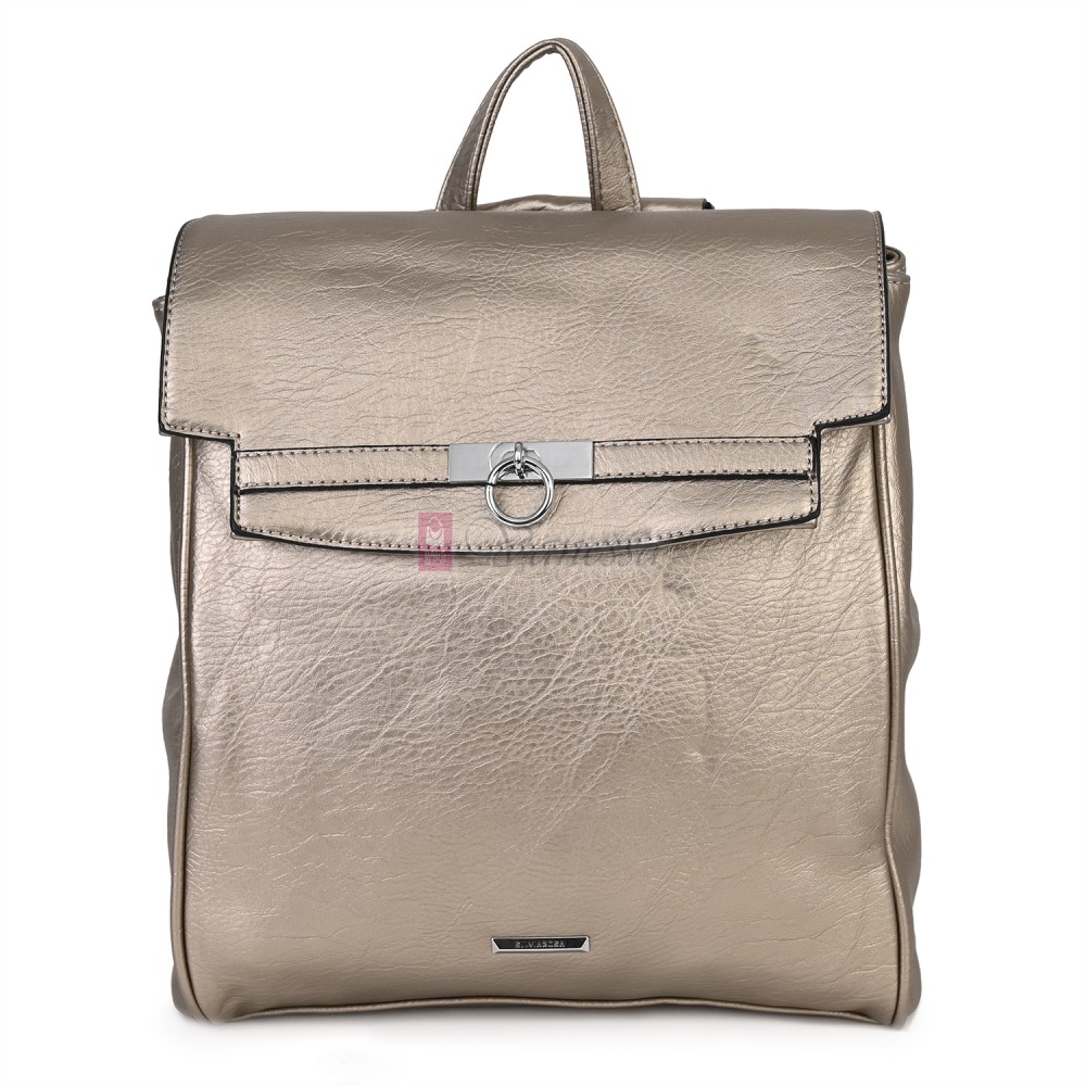  Дамска раница от висококачествена еко кожа, в златист цвят. Код: 8202