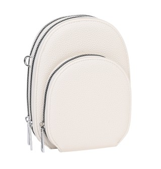 Дамско портмоне/чанта от качествена еко кожа в млечнобял цвят Код: 821-7