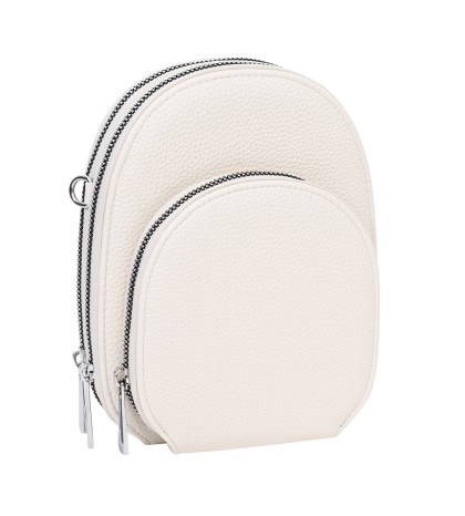 Дамско портмоне/чанта от качествена еко кожа в млечнобял цвят Код: 821-7