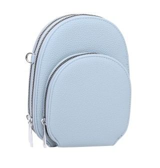 Дамско портмоне/чанта от качествена еко кожа в светлосин цвят Код: 821-7