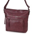 Дамска ежедневна чанта от екологична кожа в цвят бордо Код: 8236