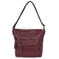 Дамска ежедневна чанта от екологична кожа в цвят бордо Код: 8236