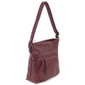 Дамска ежедневна чанта от екологична кожа в цвят бордо Код: 8236