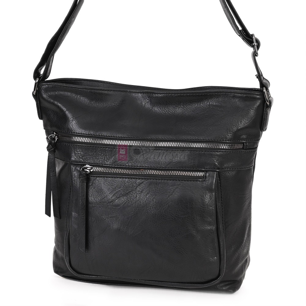 Дамска ежедневна чанта от екологична кожа в черен цвят Код: 8236 Дамска ежедневна чанта от екологична кожа в черен цвят Код: 8236