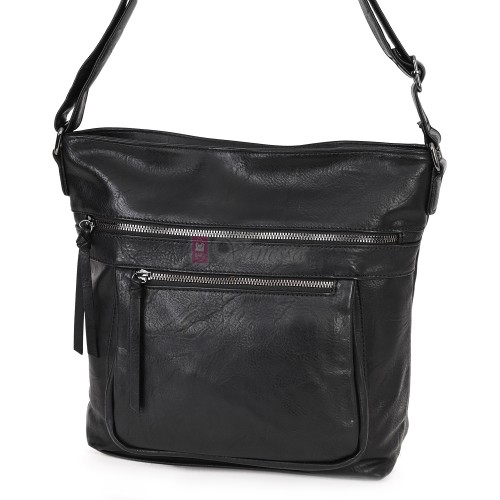 Дамска ежедневна чанта от екологична кожа в черен цвят Код: 8236