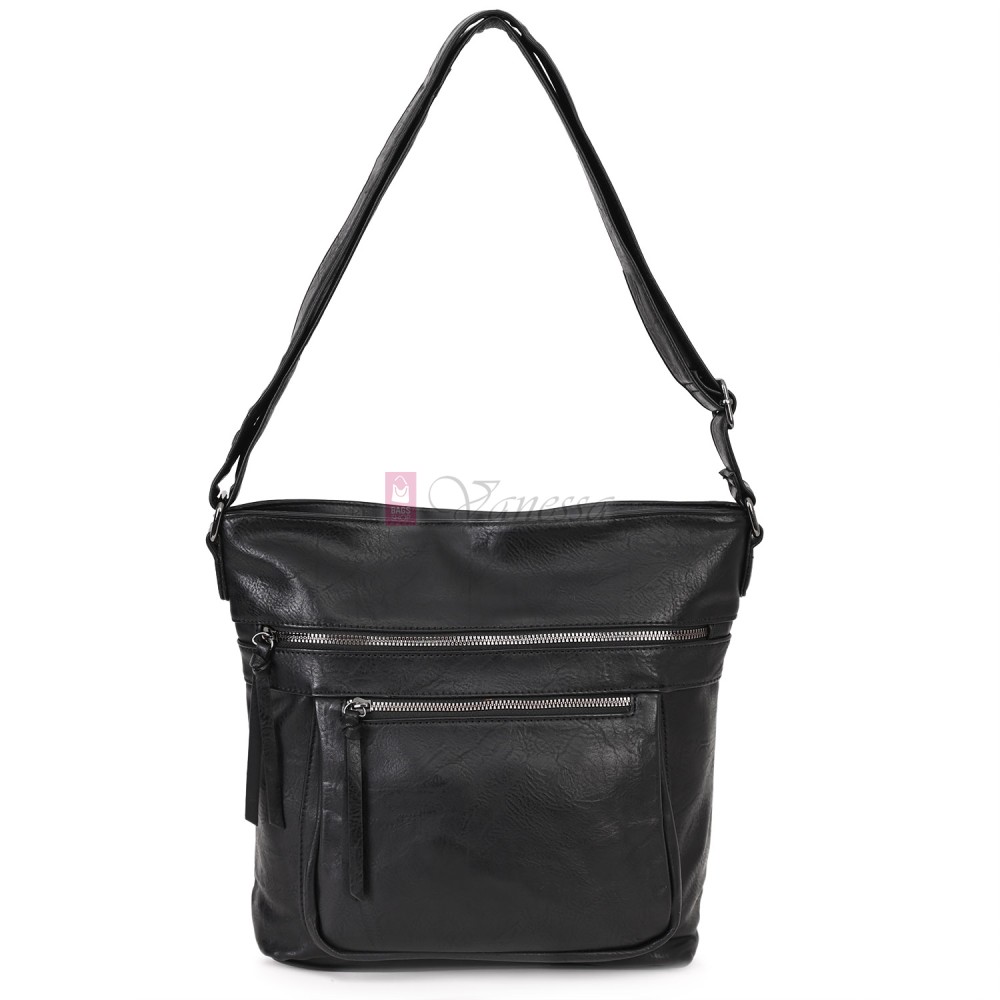 Дамска ежедневна чанта от екологична кожа в черен цвят Код: 8236 Дамска ежедневна чанта от екологична кожа в черен цвят Код: 8236