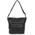 Дамска ежедневна чанта от екологична кожа в черен цвят Код: 8236