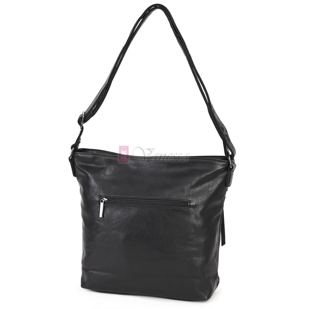 Дамска ежедневна чанта от екологична кожа в черен цвят Код: 8236 Дамска ежедневна чанта от екологична кожа в черен цвят Код: 8236