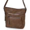 Дамска ежедневна чанта от екологична кожа в кафяв цвят Код: 8236