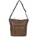 Дамска ежедневна чанта от екологична кожа в кафяв цвят Код: 8236