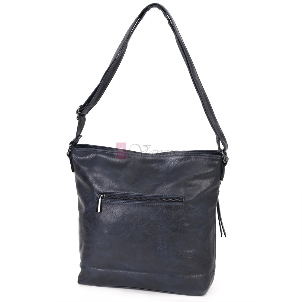 Дамска ежедневна чанта от екологична кожа в тъмносин цвят Код: 8236 Дамска ежедневна чанта от екологична кожа в тъмносин цвят Код: 8236