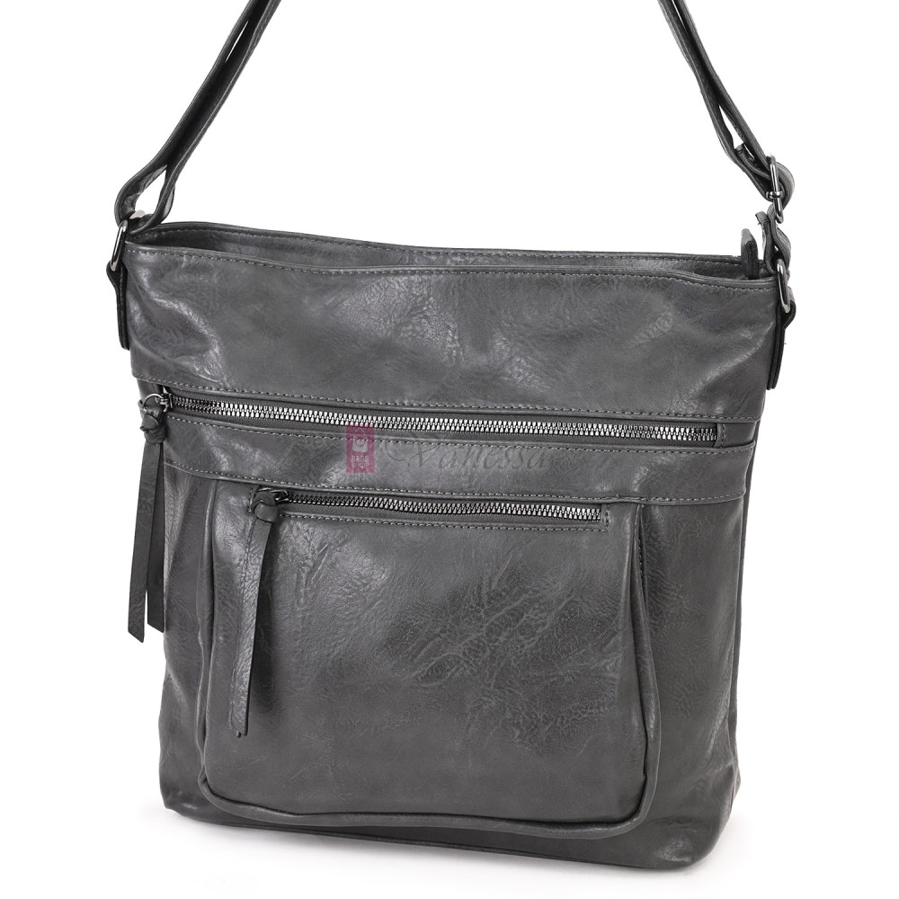 Дамска ежедневна чанта от екологична кожа в сив цвят Код: 8236 Дамска ежедневна чанта от екологична кожа в сив цвят Код: 8236