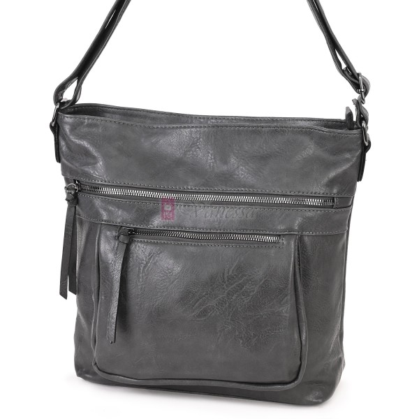 Дамска ежедневна чанта от екологична кожа в сив цвят Код: 8236