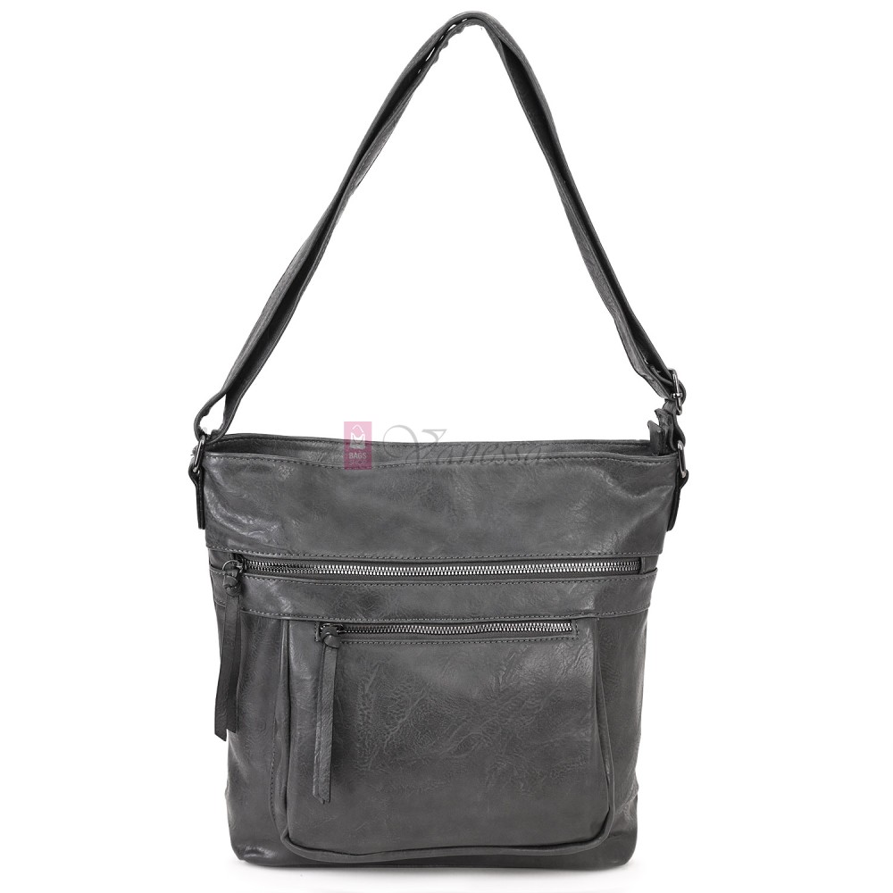 Дамска ежедневна чанта от екологична кожа в сив цвят Код: 8236 Дамска ежедневна чанта от екологична кожа в сив цвят Код: 8236