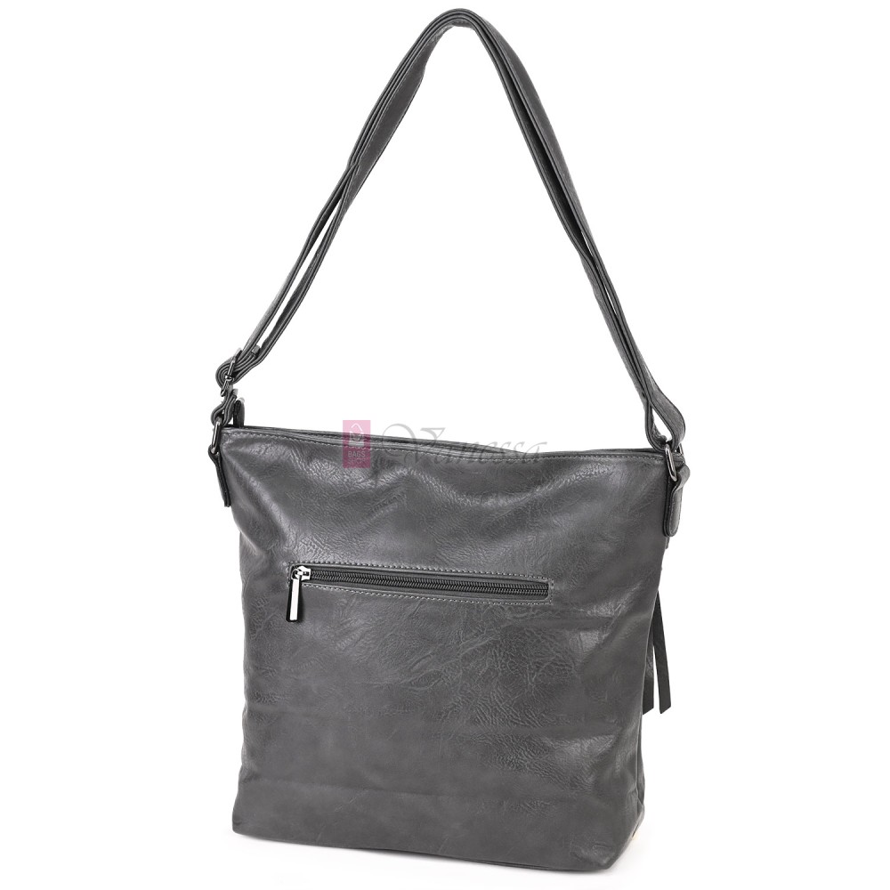 Дамска ежедневна чанта от екологична кожа в сив цвят Код: 8236 Дамска ежедневна чанта от екологична кожа в сив цвят Код: 8236