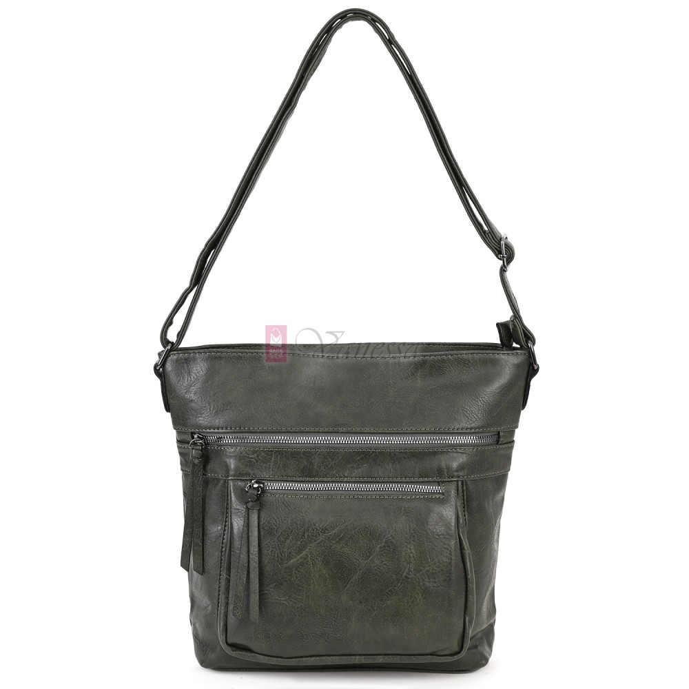 Дамска ежедневна чанта от екологична кожа в тъмнозелен цвят Код: 8236 Дамска ежедневна чанта от екологична кожа в тъмнозелен цвят Код: 8236