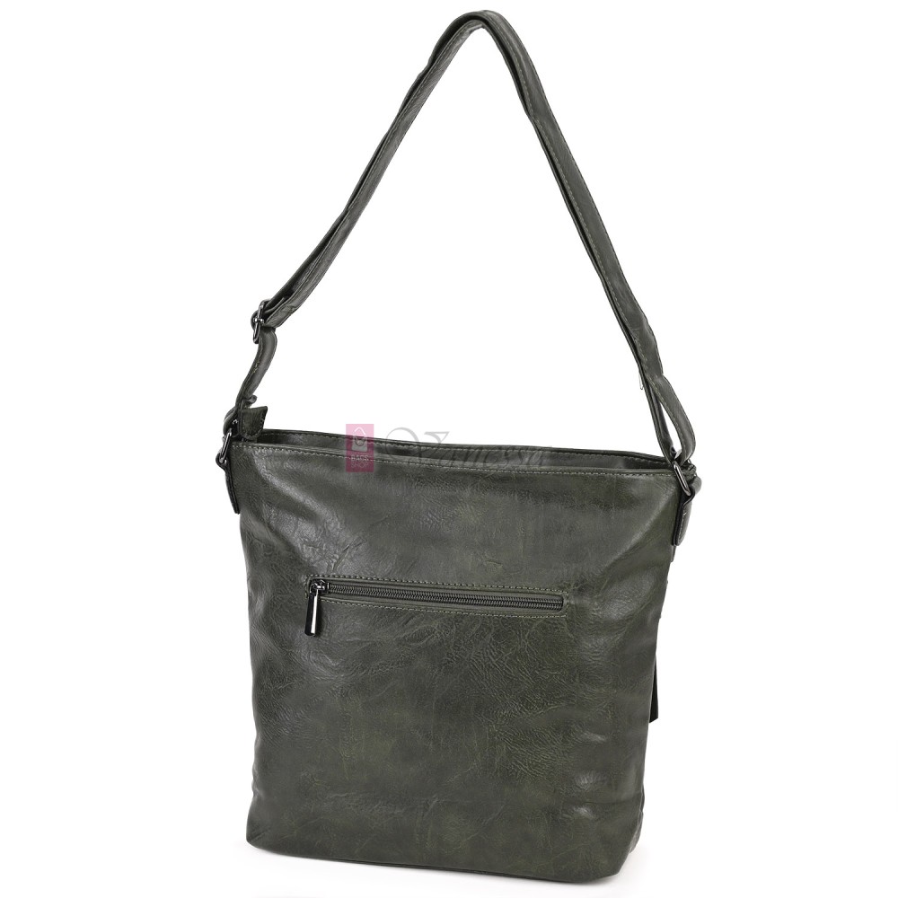 Дамска ежедневна чанта от екологична кожа в тъмнозелен цвят Код: 8236 Дамска ежедневна чанта от екологична кожа в тъмнозелен цвят Код: 8236