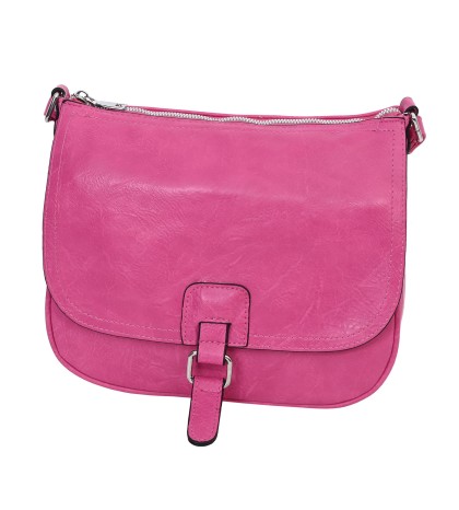 Дамска ежедневна чанта от висококачествена екологична кожа в цвят циклама Код: 8279
