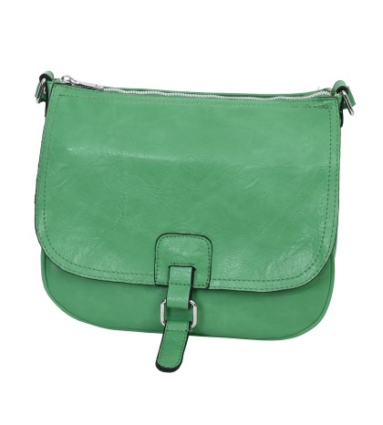 Дамска ежедневна чанта от висококачествена екологична кожа в зелен цвят Код: 8279