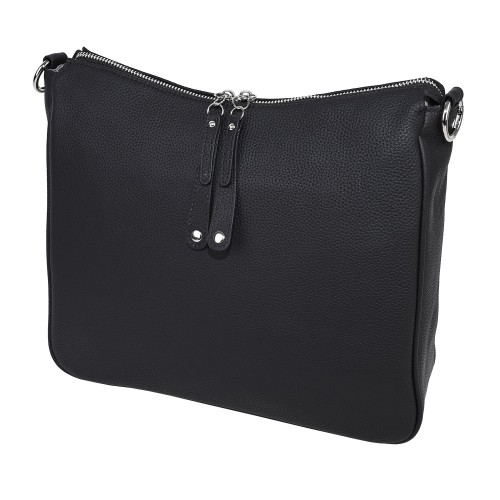 Дамска чанта от естествена кожа в черен цвят. Код: 8318