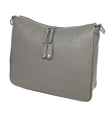 Дамска чанта от естествена кожа в сив цвят. Код: 8318