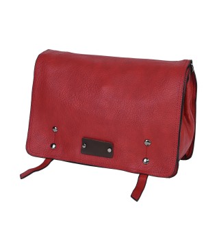 Дамска ежедневна чанта от висококачествена екологична кожа в червен цвят Код: 833