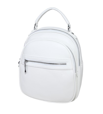  Дамска раница/чанта от висококачествена еко кожа в бял цвят. Код: 8368