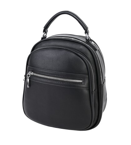  Дамска раница/чанта от висококачествена еко кожа в черен цвят. Код: 8368