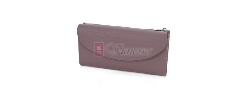 Голямо дамско портмоне от висококачествена еко кожа в лилав цвят. КОД: 8460