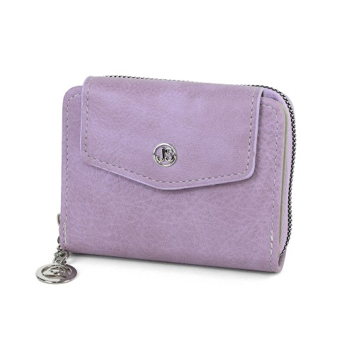 Малко дамско портмоне от високо качествена еко кожа в лилав цвят Код: 8515