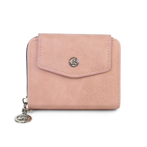 Малко дамско портмоне от високо качествена еко кожа в розов цвят Код: 8515