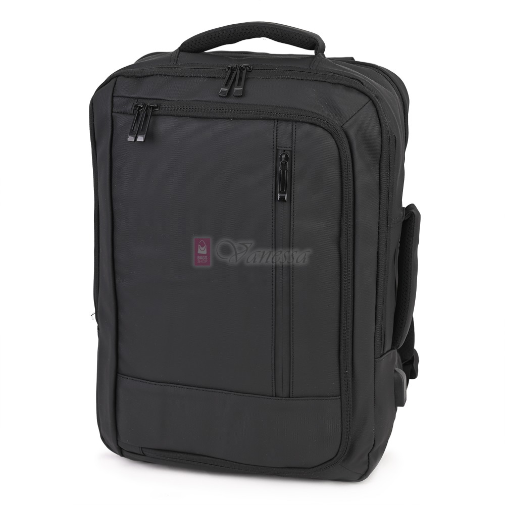 Мъжка раница от висококачествен текстил, в черен цвят. Код 8609