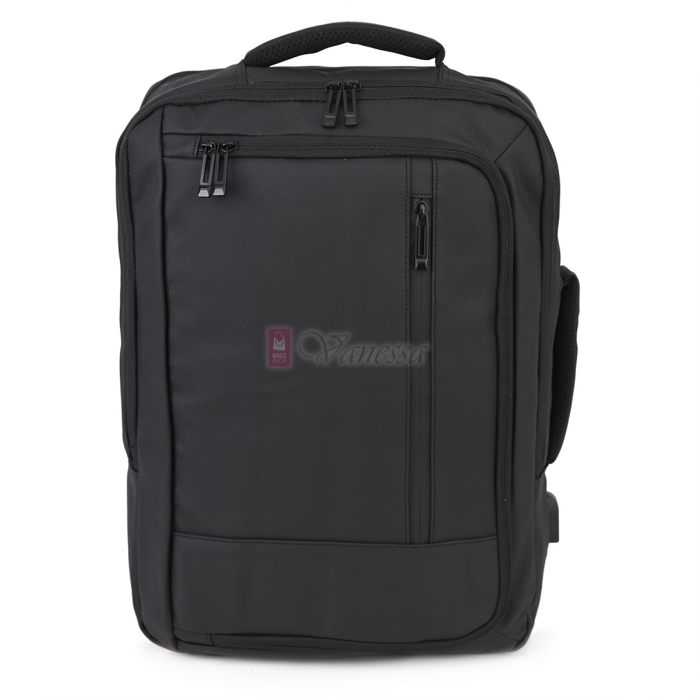 Мъжка раница от висококачествен текстил, в черен цвят. Код 8609