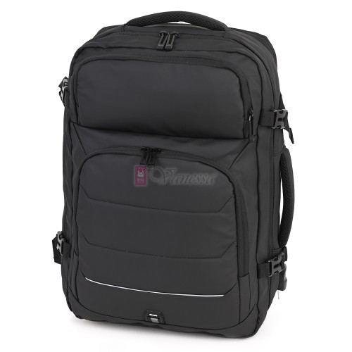 Мъжка раница от висококачествен текстил, в черен цвят. Код 2403