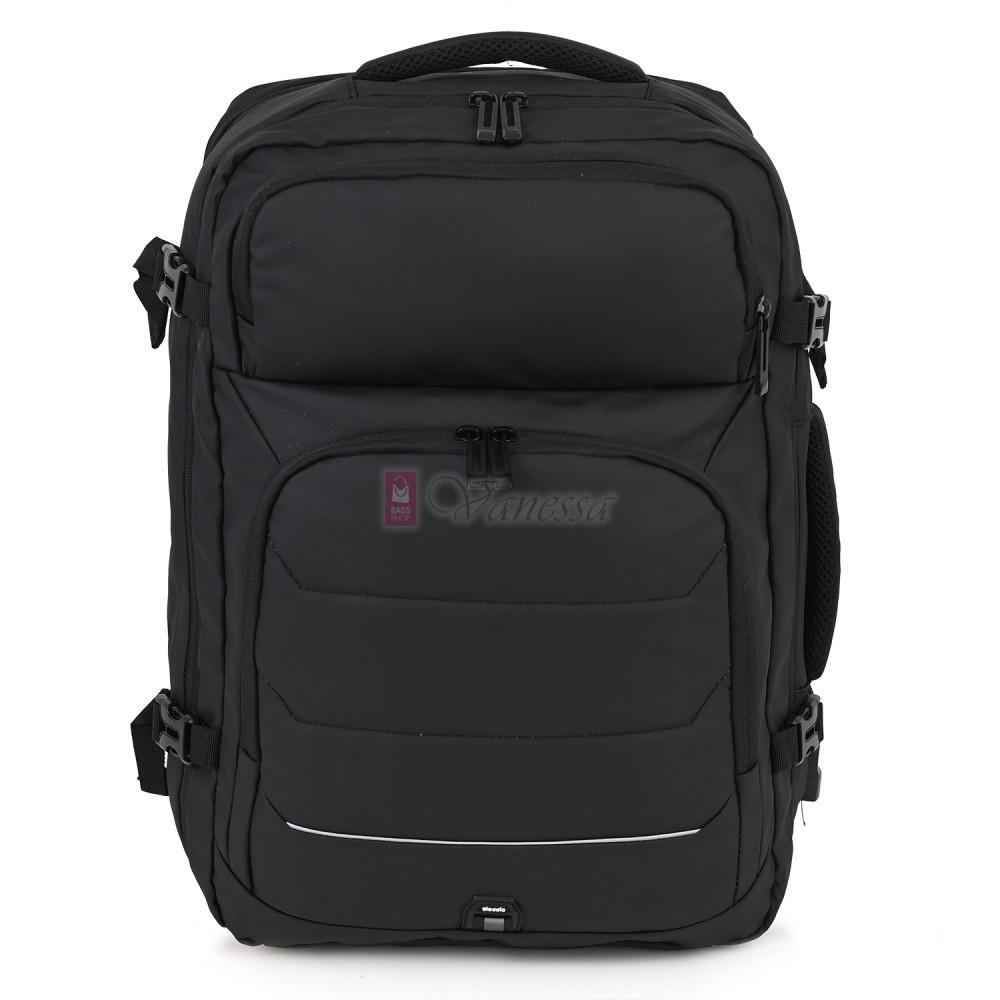 Мъжка раница от висококачествен текстил, в черен цвят. Код 2403