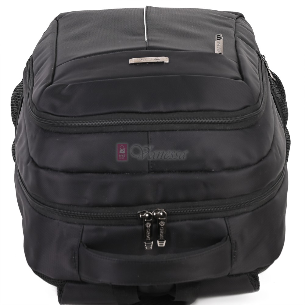 Мъжка раница от висококачествен текстил, в черен цвят. Код 2201