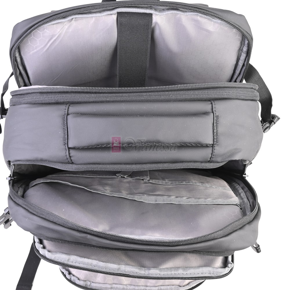 Мъжка раница от висококачествен текстил, в черен цвят. Код 2403