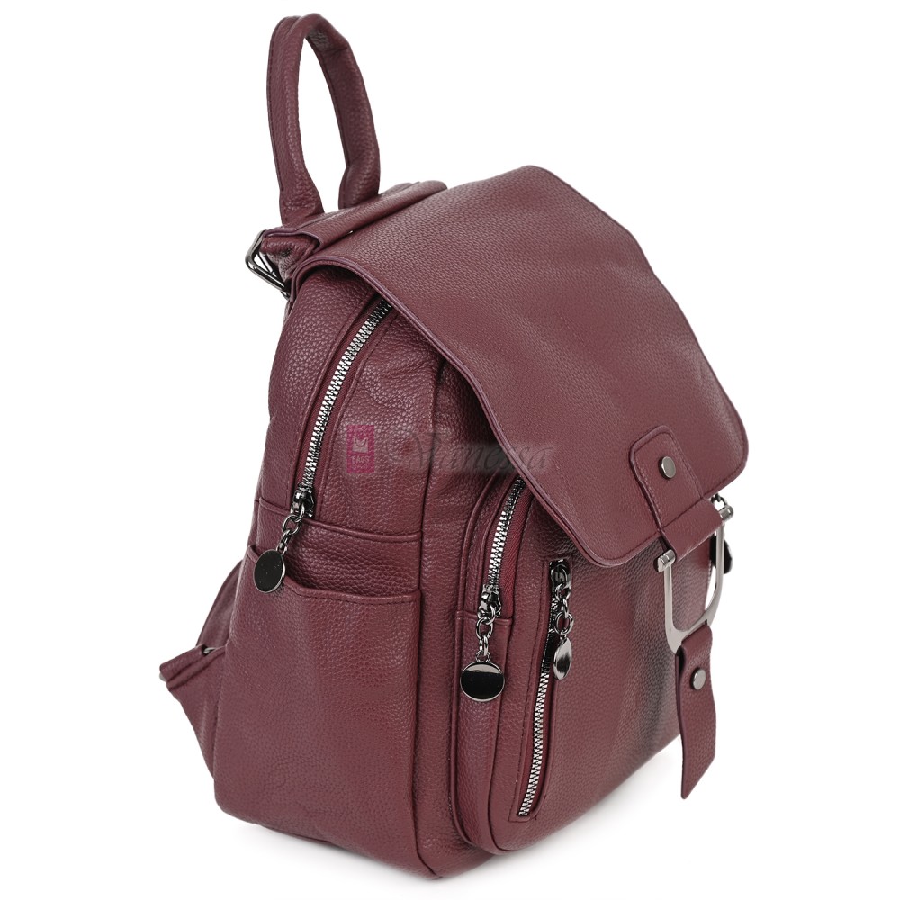  Дамска раница от висококачествена еко кожа в цвят бордо. Код: 865