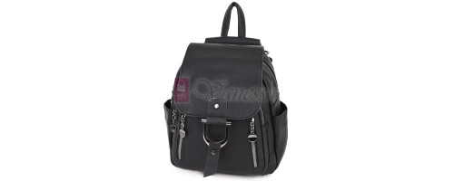  Дамска раница от висококачествена еко кожа в черен цвят. Код: 865