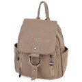  Дамска раница от висококачествена еко кожа в тъмнобежов цвят. Код: 865