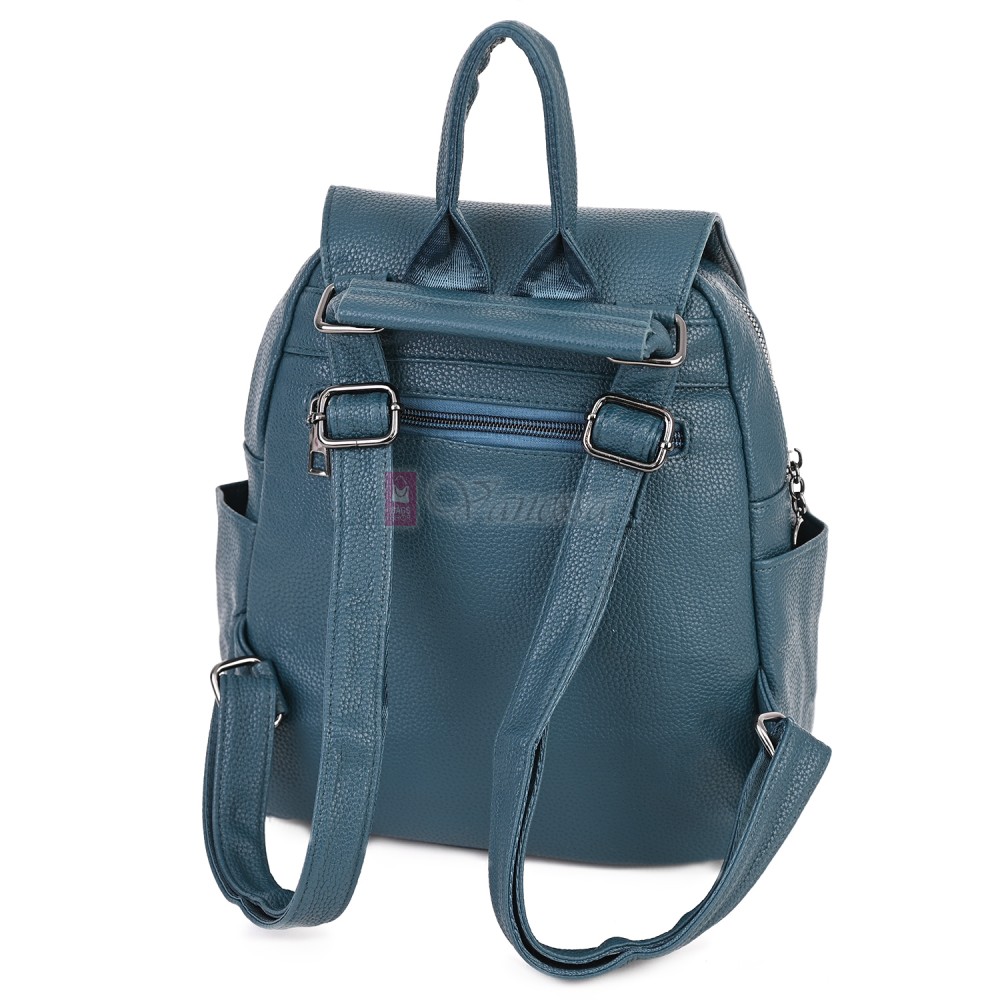  Дамска раница от висококачествена еко кожа в цвят тюркоаз. Код: 865