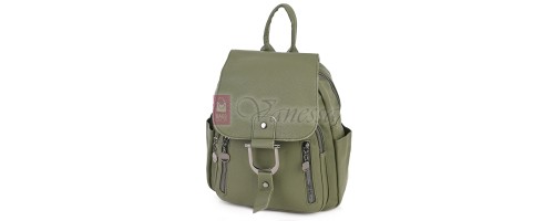  Дамска раница от висококачествена еко кожа в зелен цвят. Код: 865