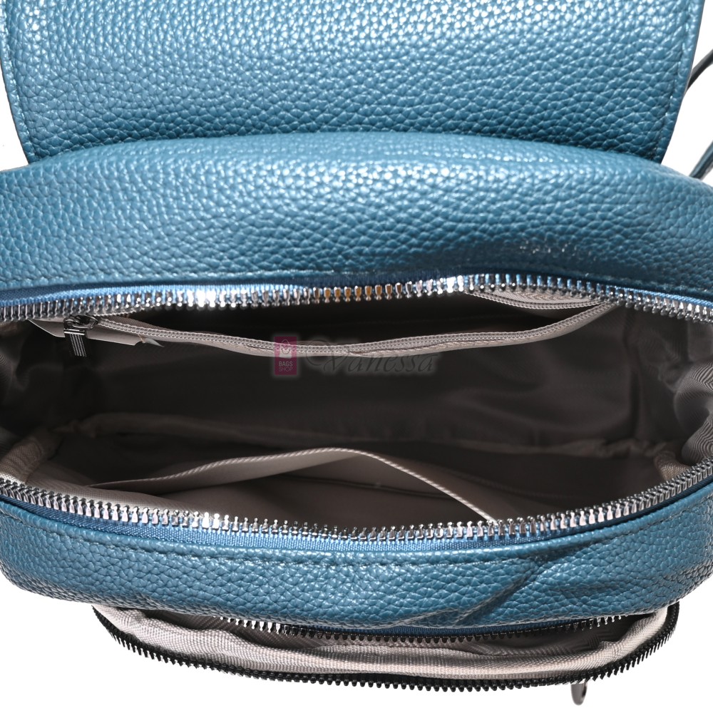  Дамска раница от висококачествена еко кожа в цвят тюркоаз. Код: 865