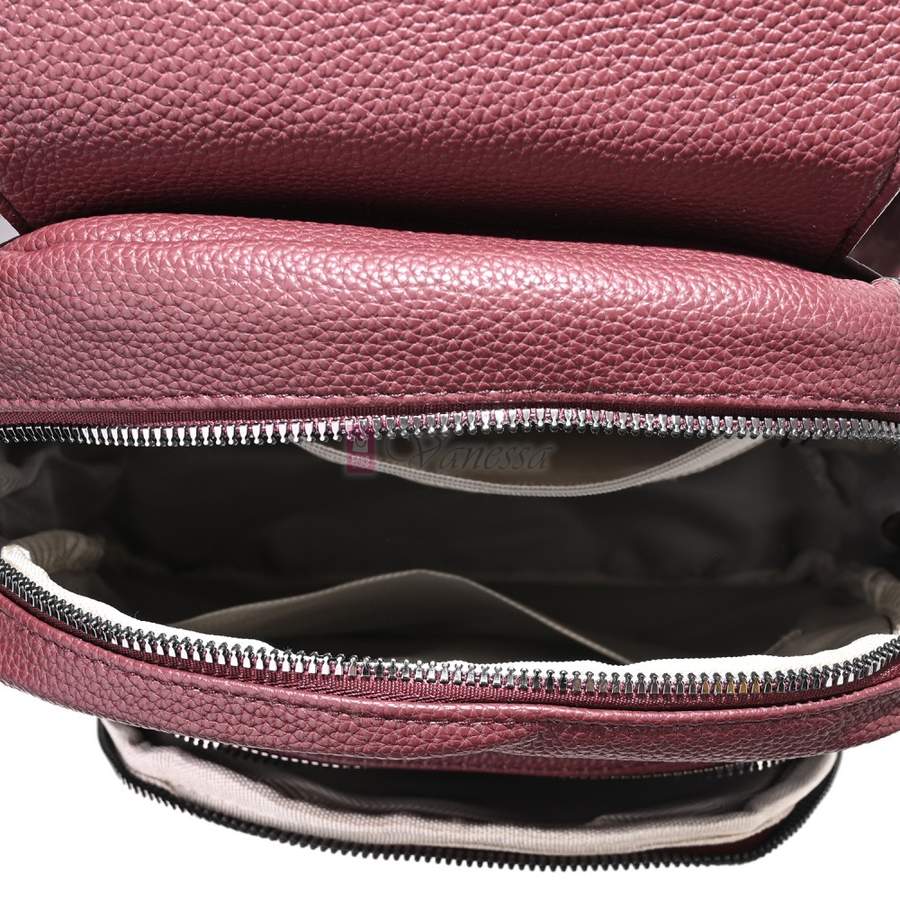  Дамска раница от висококачествена еко кожа в цвят бордо. Код: 865