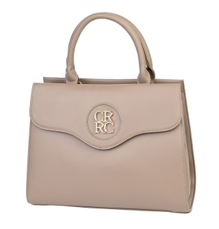 Eлегантна дамска чанта от еко кожа в бежов цвят Код: 868