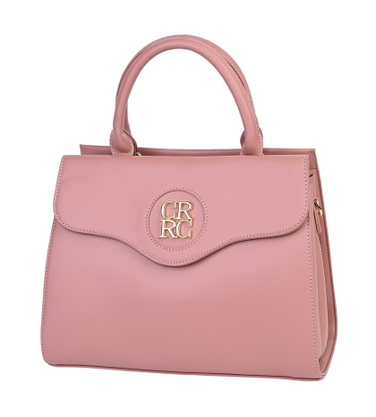 Eлегантна дамска чанта от еко кожа в розов цвят Код: 868