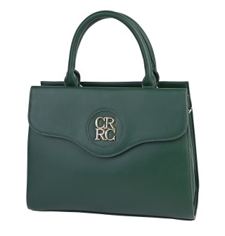 Eлегантна дамска чанта от еко кожа в зелен цвят Код: 868