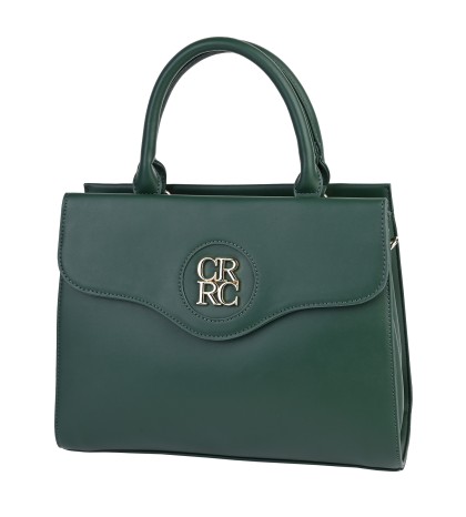 Eлегантна дамска чанта от еко кожа в зелен цвят Код: 868